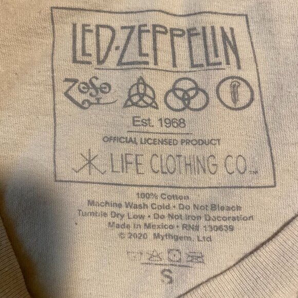 Led Zeppelin Japanese Singles Graphic Band Members T-Shirt Size Small - Picture 3 of 4